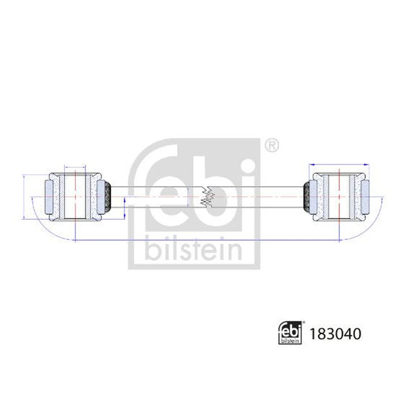 Febi Stabiliser Bar Link Coupling Rod Rear Rig 183040