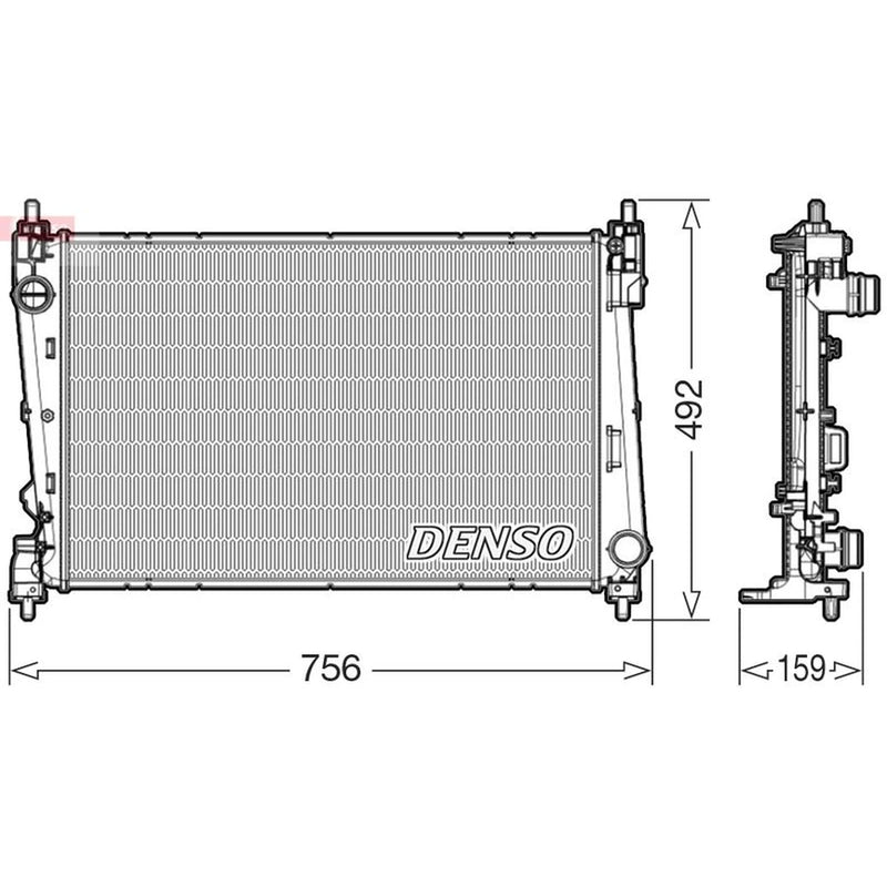 Denso Engine Radiator fits Fiat Doblo Cargo 2010-2023 1.6