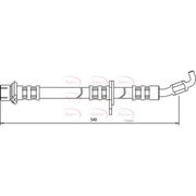 Apec Brake Hydraulic Hose Line Front Right fits Toyota Caldina 1994-1997 2.0