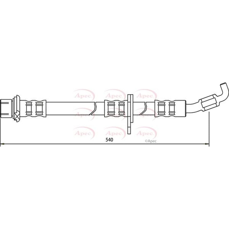 Apec Brake Hydraulic Hose Line Front Right fits Toyota Caldina 1994-1997 2.0