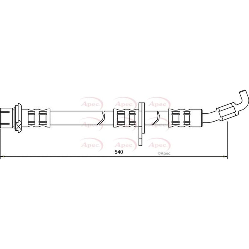 Apec Brake Hydraulic Hose Line Front Right HOS3076