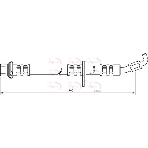 Apec Brake Hydraulic Hose Line Front Right fits Toyota Caldina 1994-1997 2.0