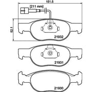 Mintex Front Brake Pad Set fits Fiat Brava 1995-2002 1.2 1.4 1.6 1.9