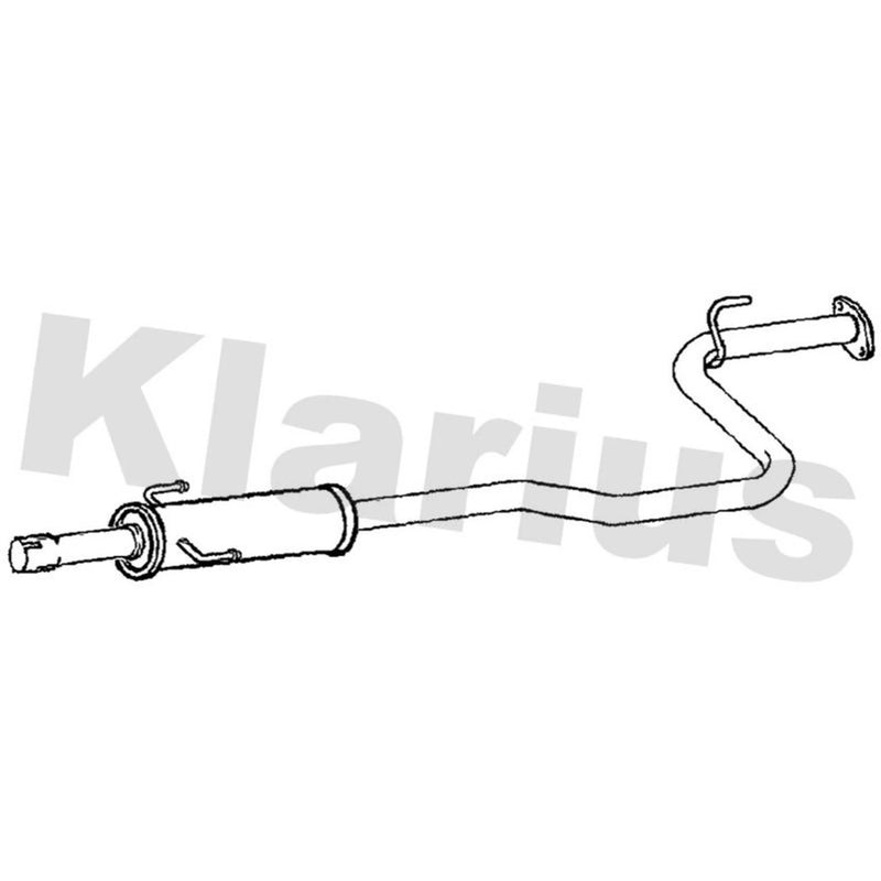 Klarius Box With Centre Pipe Centre fits Toyota Yaris/Vitz 2011-2017 1.3