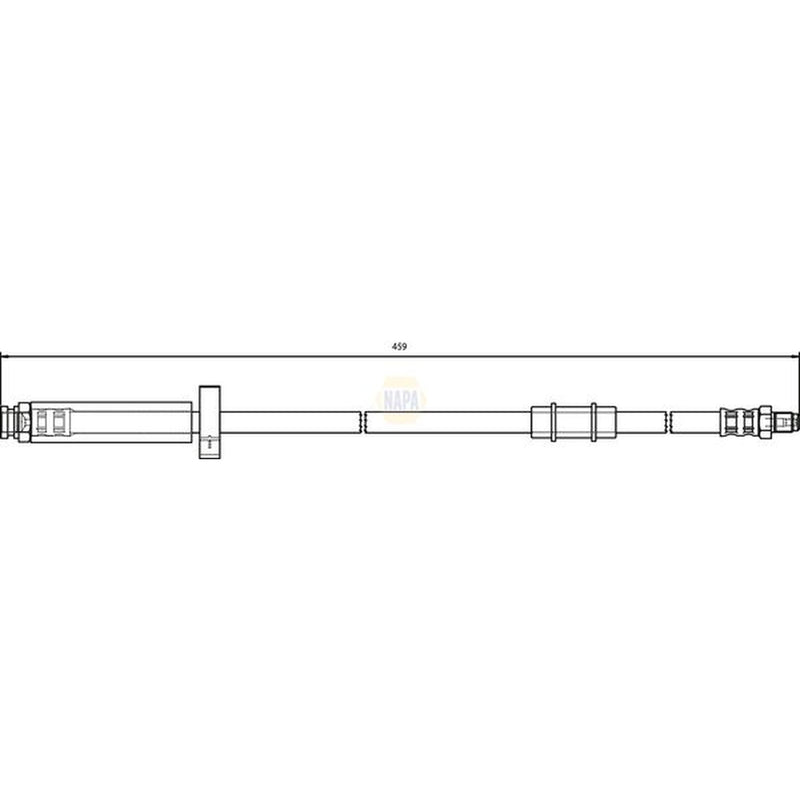NAPA Brake Hydraulic Hose Line Front fits Citroën C25 1981-1994 1.8 2.0 2.5
