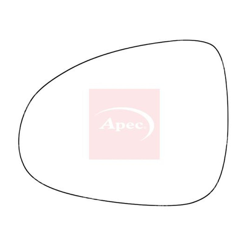 Apec Exterior Wing Mirror Glass Left fits VW Touareg 2010-2018 3.0 4.2