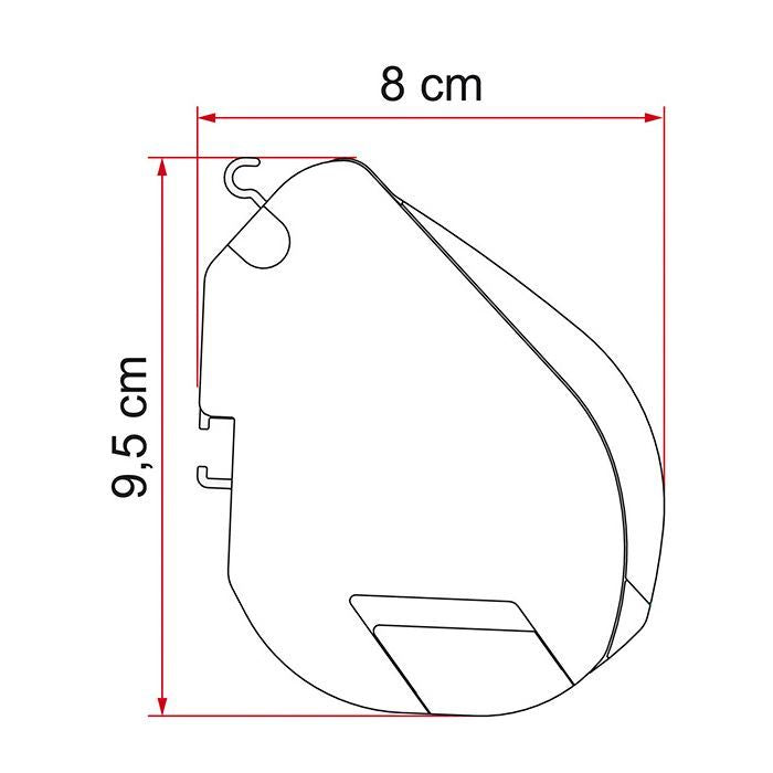 Fiamma F35 Pro 270 Awning Titanium Case Royal Blue Fabric Campervan Caravan 4x4 Fiamma - Dynamic Drive