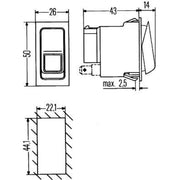 Hella Hazard Warning Light Switch 7 Connectors