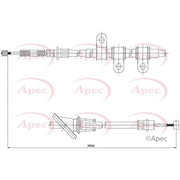 Apec Handbrake Cable Right Rear CAB1652