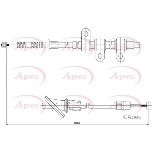 Apec Handbrake Cable Right Rear CAB1652
