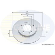 Comline 2 x Solid Rear Brake Discs ADC4064-x2