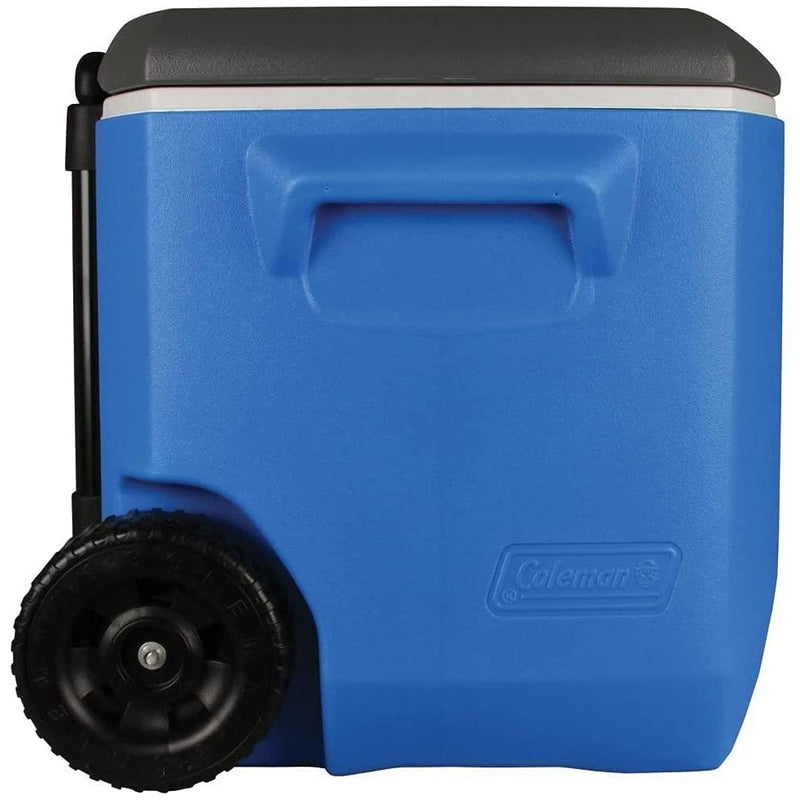 Coleman Blue 60QT Tricolour Wheeled Camping Cooler Coleman  - Dynamic Drive
