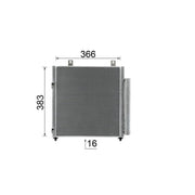 Mahle Air Conditioning Condenser fits Mitsubishi Space Star VI 2012 on 1.0 1.2