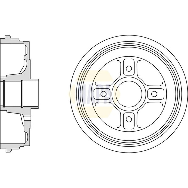 NAPA Brake Drum Assembly Rear NDR1046
