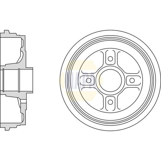 NAPA Brake Drum Assembly Rear NDR1046