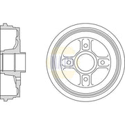 NAPA Brake Drum Assembly Rear fits Nissan Micra IV 2010-2020 1.2