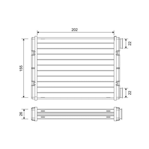 Valeo Heater Matrix Core Heat Exchanger 811636