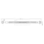Borg & Beck Brake Hydraulic Hose Line outer BBH8936