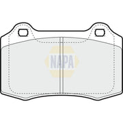 NAPA Front Brake Pad Set fits Citroën DS3 2011-2015 1.6