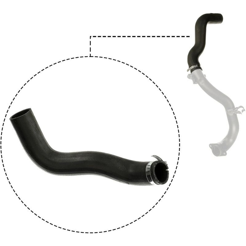 Gates Intercooler Turbo Charge Air Hose 460mm fits Alfa Romeo Mito 2008-2018 1.3
