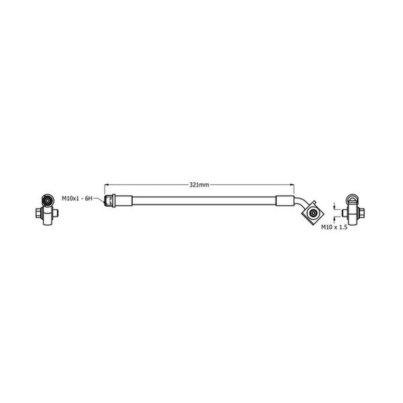 Juratek Brake Hydraulic Hose Line Front Left fits Opel Astra K 2015-2021