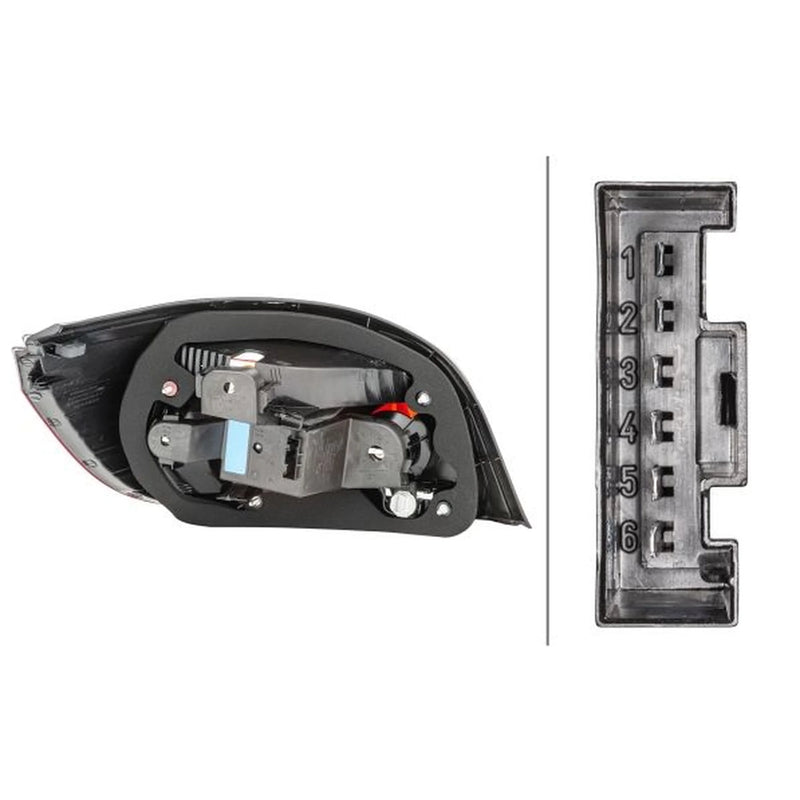 Hella Tail Light / Lamp W16W Right fits BMW 5 2001-2010