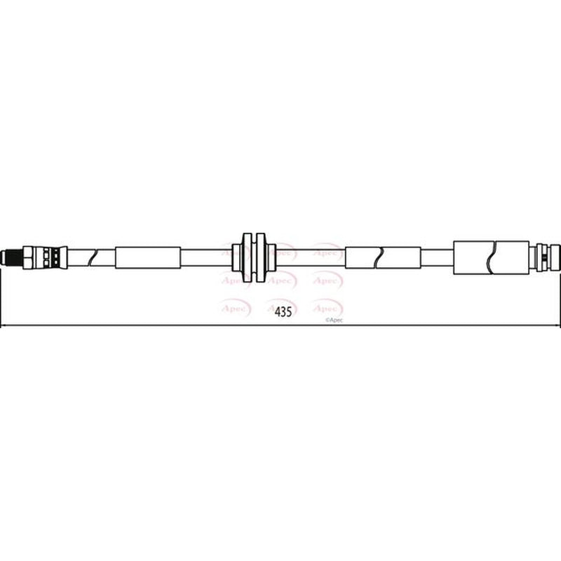Apec Brake Hydraulic Hose Line Rear fits Ford Focus II 2004-2008 2.0