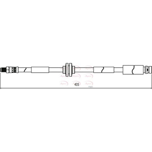 Apec Brake Hydraulic Hose Line Rear fits Ford Focus II 2004-2008 2.0