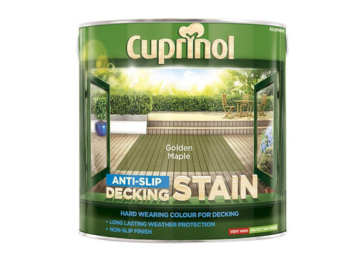 Cuprinol Anti-Slip Decking Stain Golden Maple 2.5 litre Cuprinol - Dynamic Drive