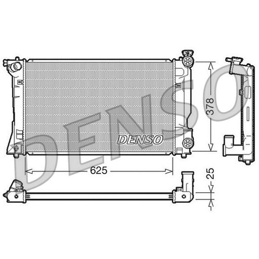 Denso Engine Radiator fits Toyota Avensis 2003-2008 2.0 2.4