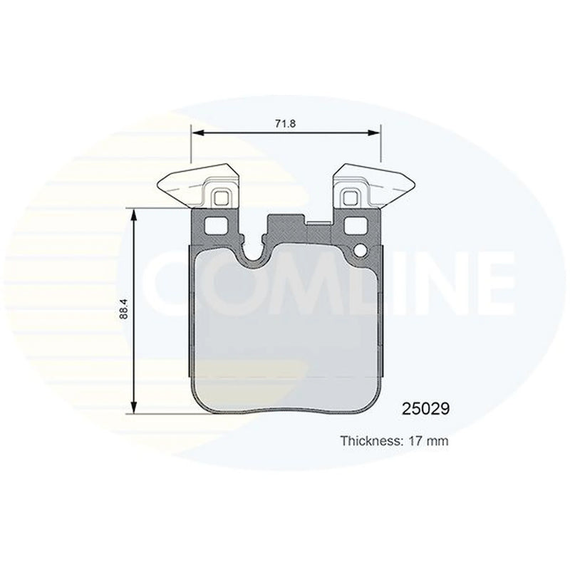 Comline 4 x Rear Brake Pad Set fits BMW 1 Sports Hatch 2011-2019