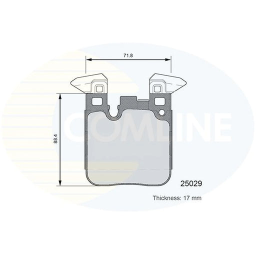 Comline 4 x Rear Brake Pad Set fits BMW 1 Sports Hatch 2011-2019