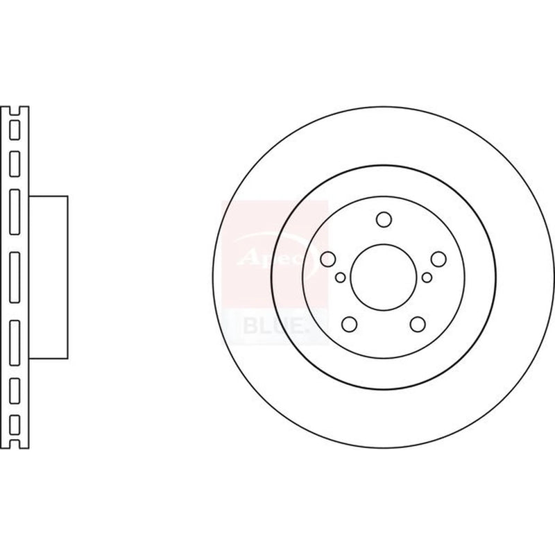 Apec 2 x Vented Front Brake Discs SDK6332-x2