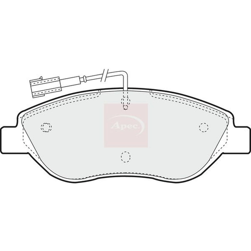 Apec Front Brake Pad Set fits Alfa Romeo Mito 2008-2015 1.3 1.4 1.6