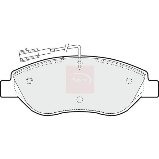 Apec Front Brake Pad Set fits Alfa Romeo Mito 2008-2015 1.3 1.4 1.6