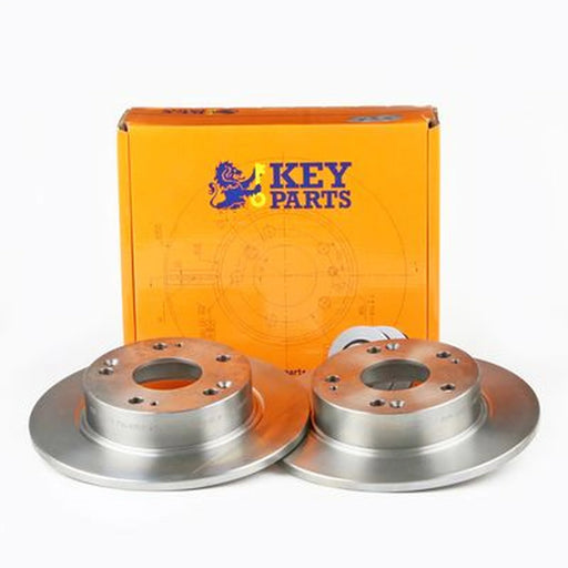 Key Parts Rear Brake Solid Discs & Pads fits Honda Accord VII 2003-2008 2.0 2.2