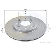 Comline Front Brake Discs & Pads fits Fiat Panda 2007-2013 1.2 1.4