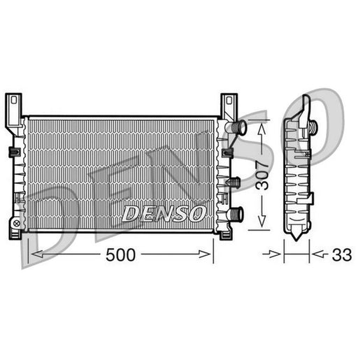 Denso Engine Radiator fits Ford Courier Box Body/Mpv 1991-1996 1.3