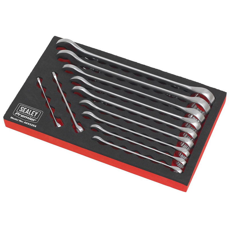 Sealey Premier Combination Spanner Set 11pc Imperial Cold Stamped Tray 1/4"-7/8" Sealey  - Dynamic Drive