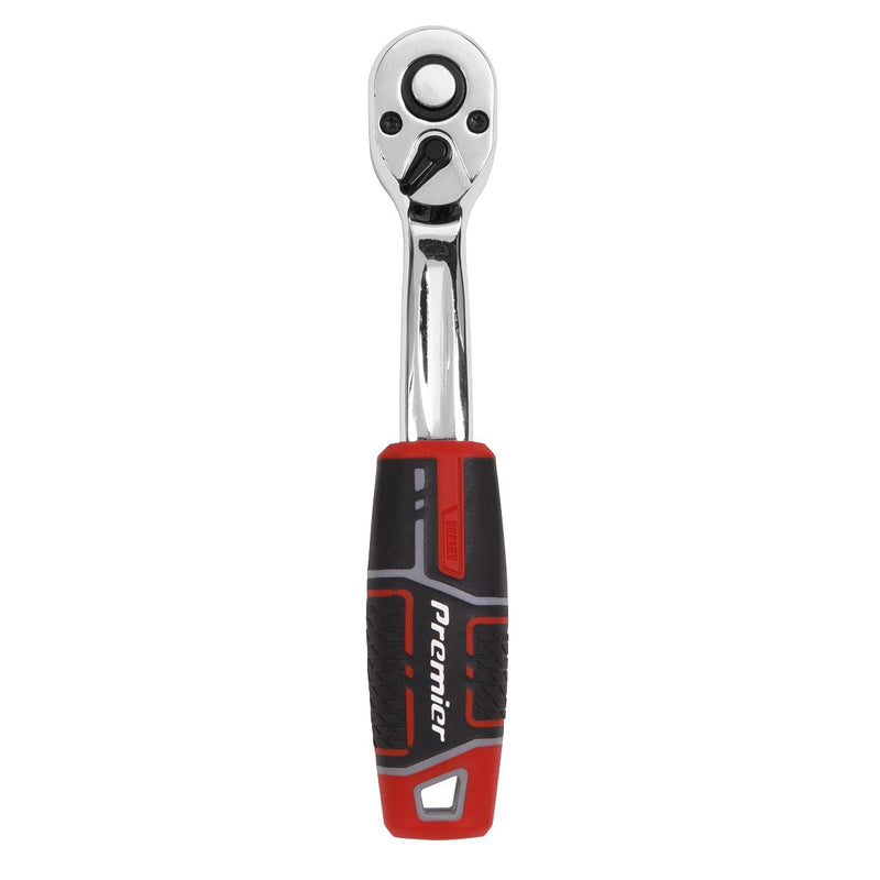 Premier Pear-Head Offset Ratchet Wrench with Flip Reverse 3/8"Sq Drive Sealey Premier - Dynamic Drive