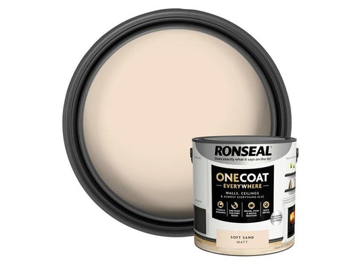 Ronseal One Coat Everywhere Interior Soft Sand Matt 2.5 litre Ronseal - Dynamic Drive