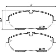 Mintex Front Brake Pad Set fits Hyundai H350 2015 on 2.5