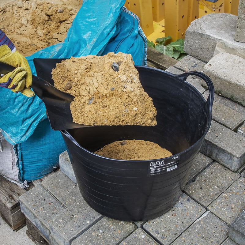 Sealey Heavy-Duty Flexi Tub 40L Black SFT40 Sealey - Dynamic Drive