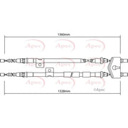 Apec Handbrake Cable Rear CAB1139