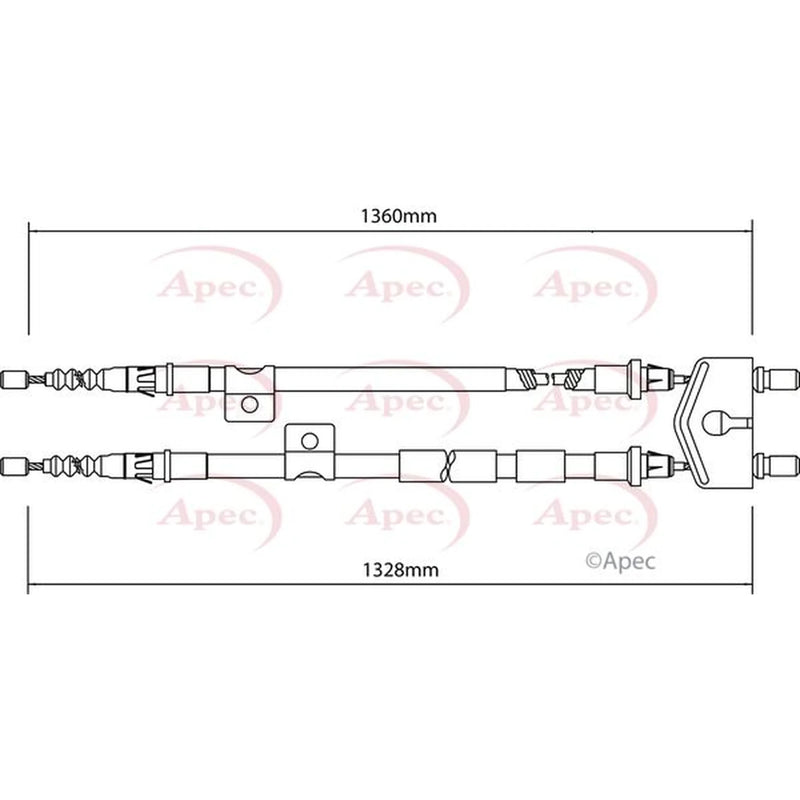 Apec Handbrake Cable Rear CAB1139