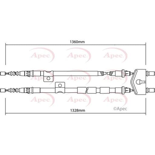 Apec Handbrake Cable Rear CAB1139