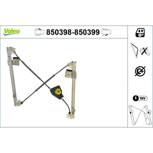 Valeo Electric Window Regulator Lifter Left Front 850398