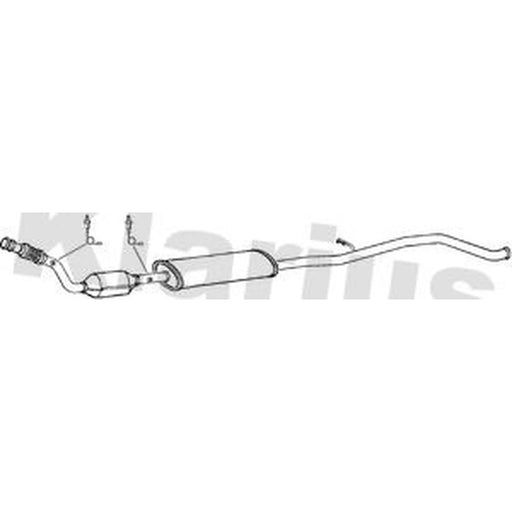 Klarius Catalyst Type Approved With Pipe fits Peugeot 206 Cc 2000-2007 2.0