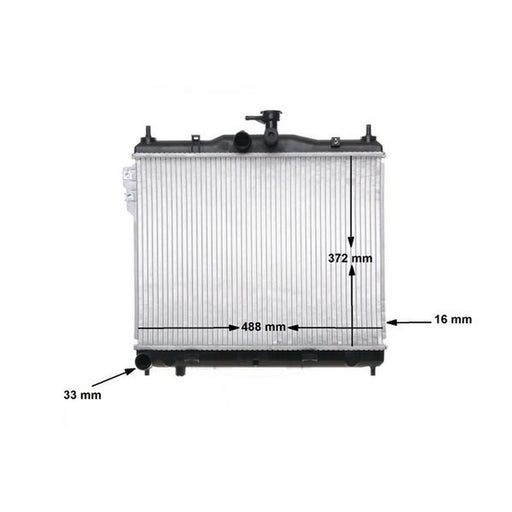Mahle Engine Radiator fits Hyundai Getz 2002-2010 1.1 1.3 1.4 1.6