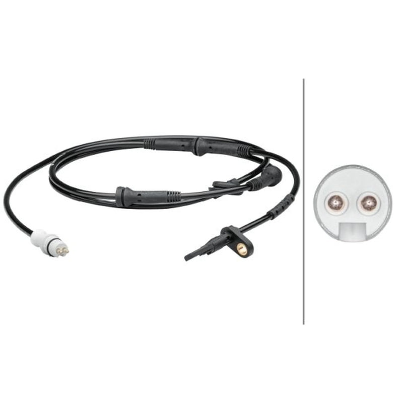 Hella ABS Wheel Speed Sensor Rear fits Fiat Punto 1999-2012
